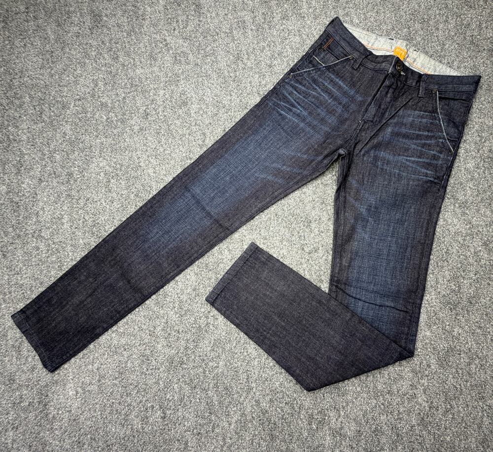 Hugo Boss Orange Jeans Mens 29x32 Dark Indigo Stretch Denim Straight NWOT